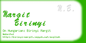 margit birinyi business card